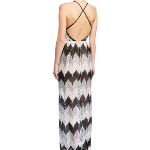 Dress the population Lucia lace chevron maxi dress - Picture 2 of 7